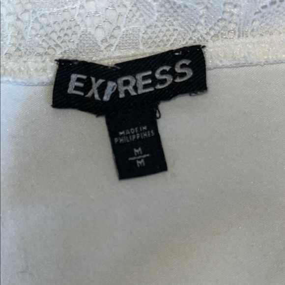 Express White Sleeveless Tank Top with Sweetheart Neckline - Picture 3 of 6